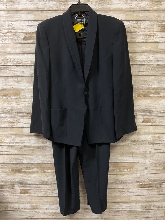Blazer Luxury Designer By Giorgio Armani In Black, Size:12