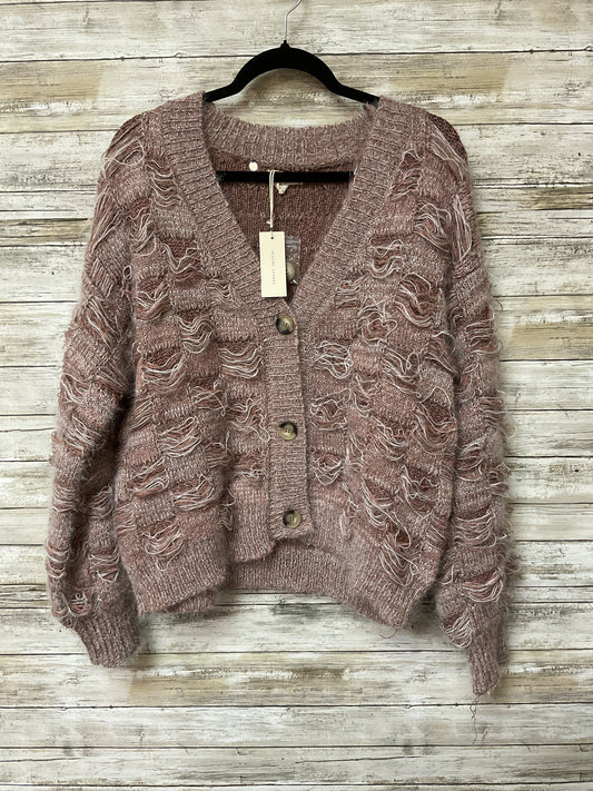 Sweater Cardigan By Cmc In Pink, Size:L