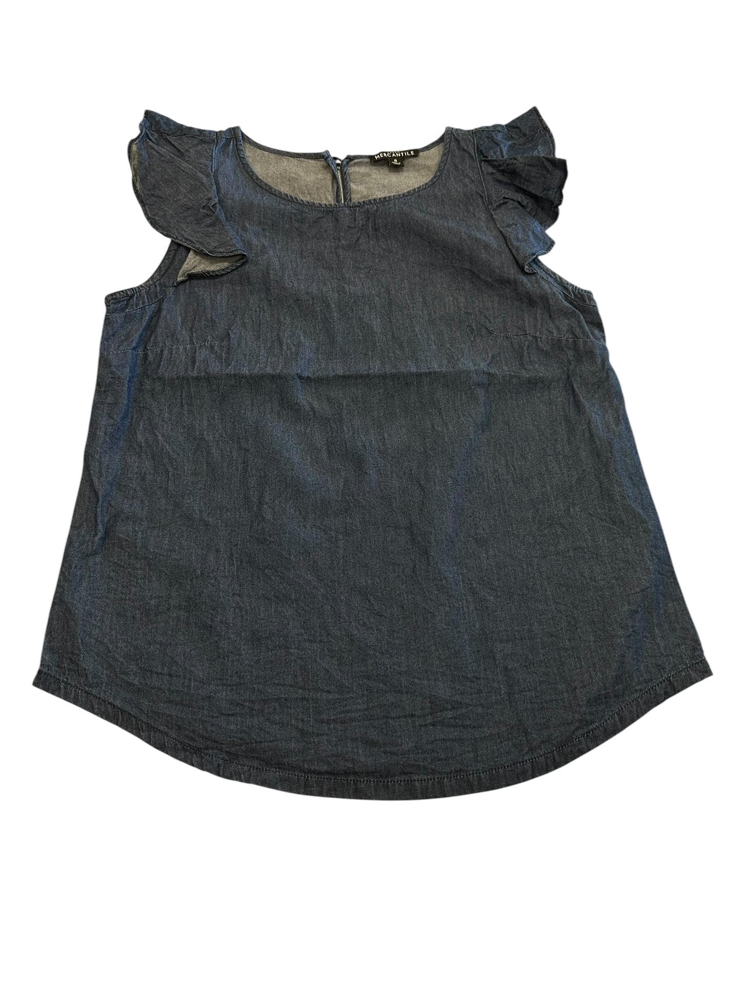 Top Sleeveless By J. Crew In Blue Denim, Size:0