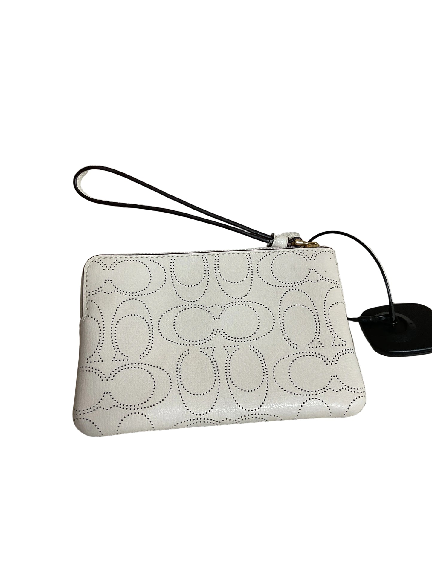 Wristlet Designer By Coach In White, Size:Small