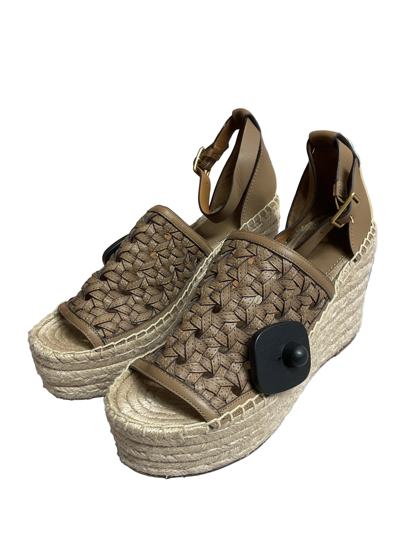 Sandals Designer By Tory Burch In Brown, Size:8