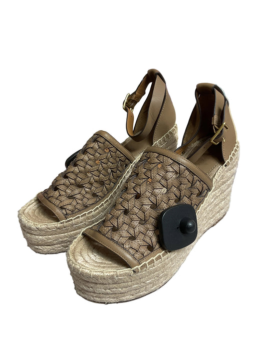 Sandals Designer By Tory Burch In Brown, Size:8