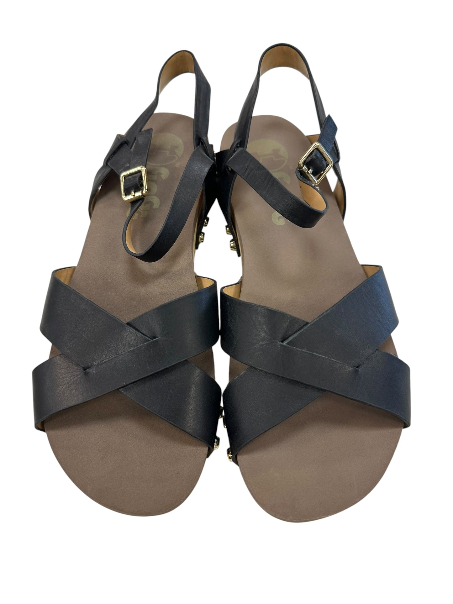 Sandals Flats By Cmb In Black & Tan, Size:7.5
