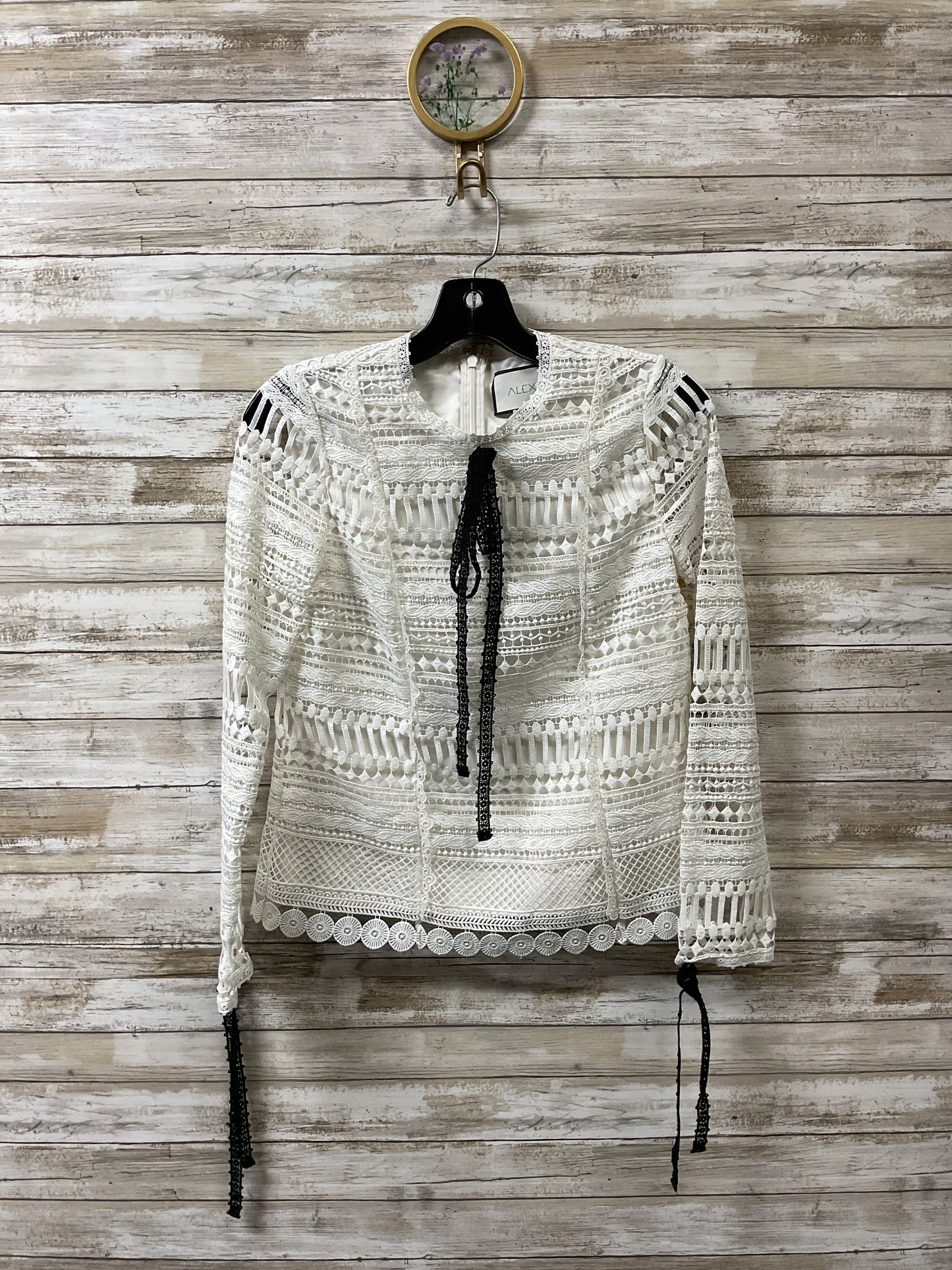 Blouse Ls By Cma In Ivory, Size:Xs