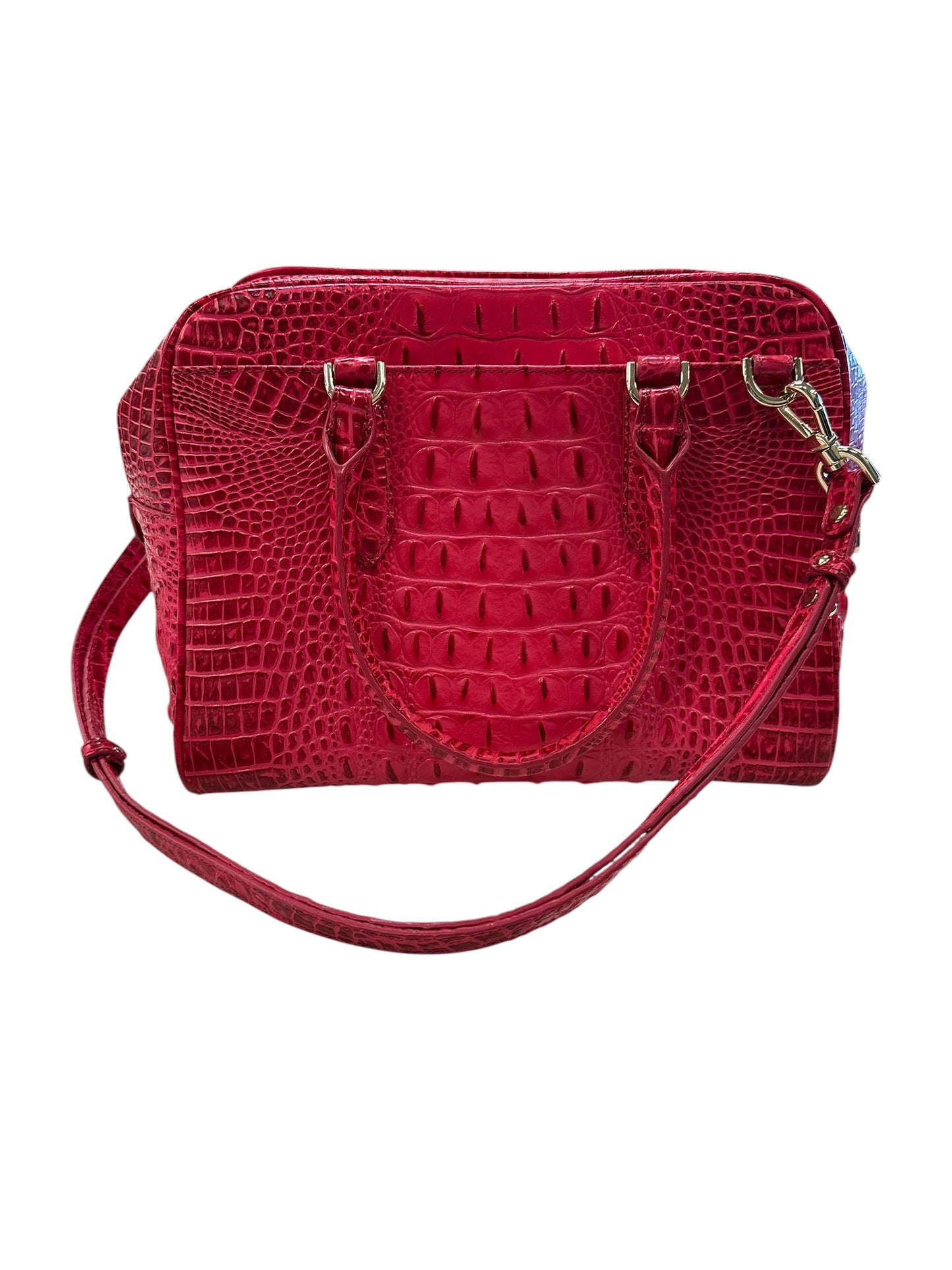 Handbag Designer By Brahmin In Red, Size:Large