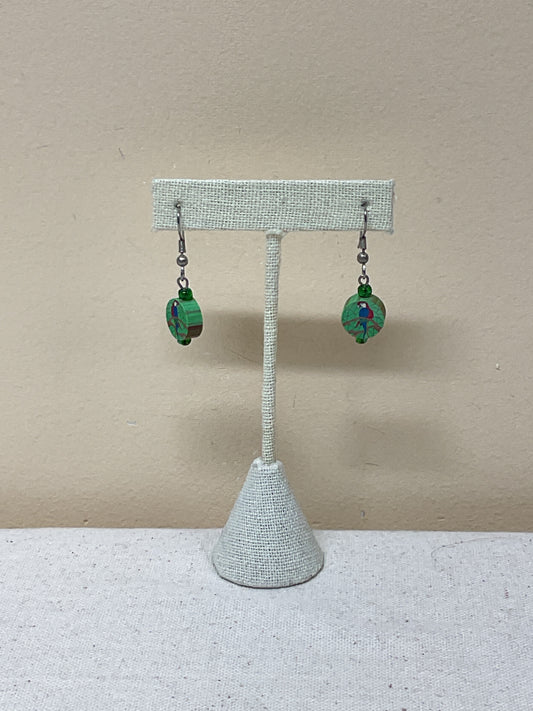 Earrings Dangle/Drop By Cmf In Green
