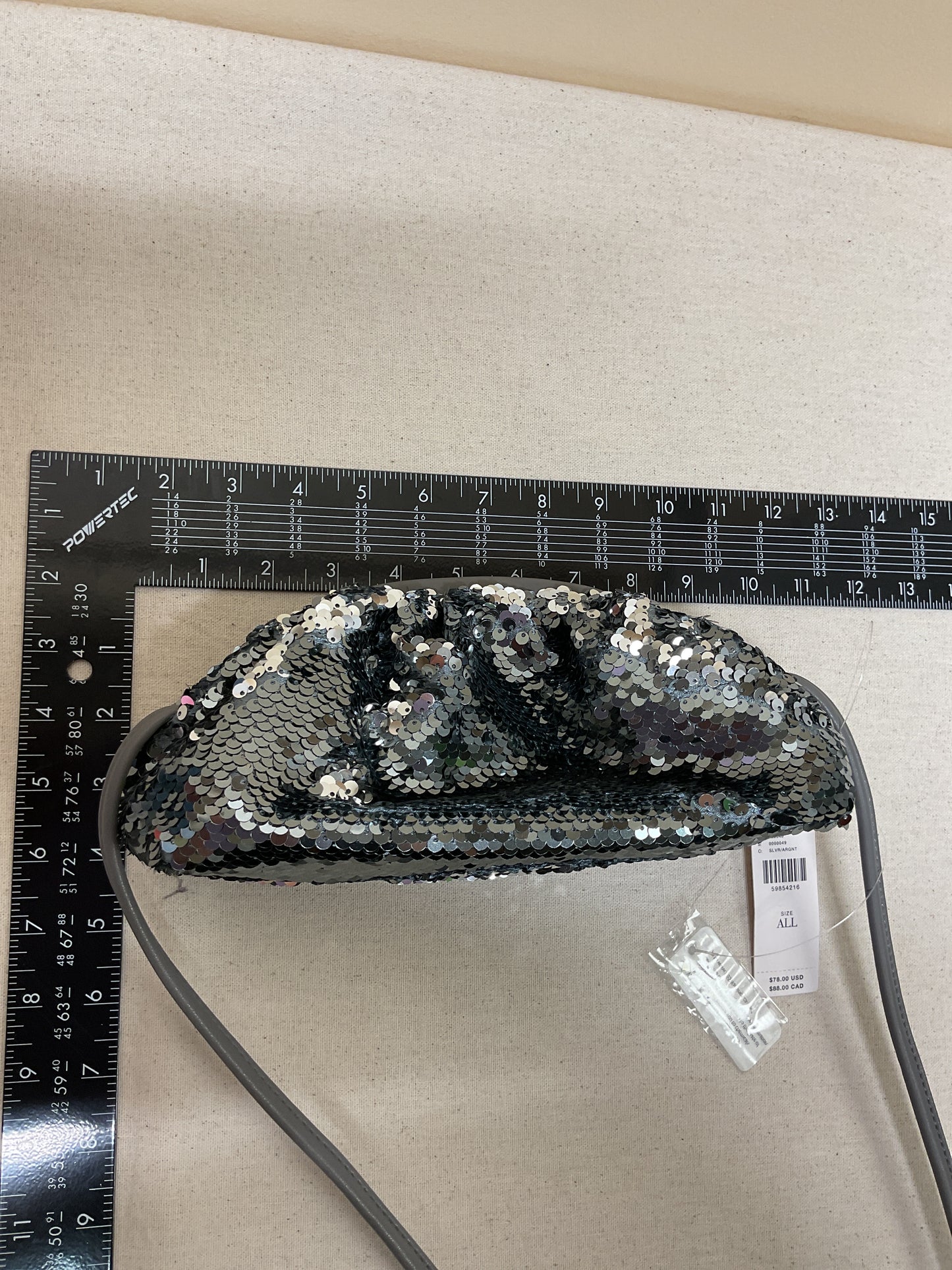 Crossbody By Anthropologie In Grey & Silver, Size:Small -as is