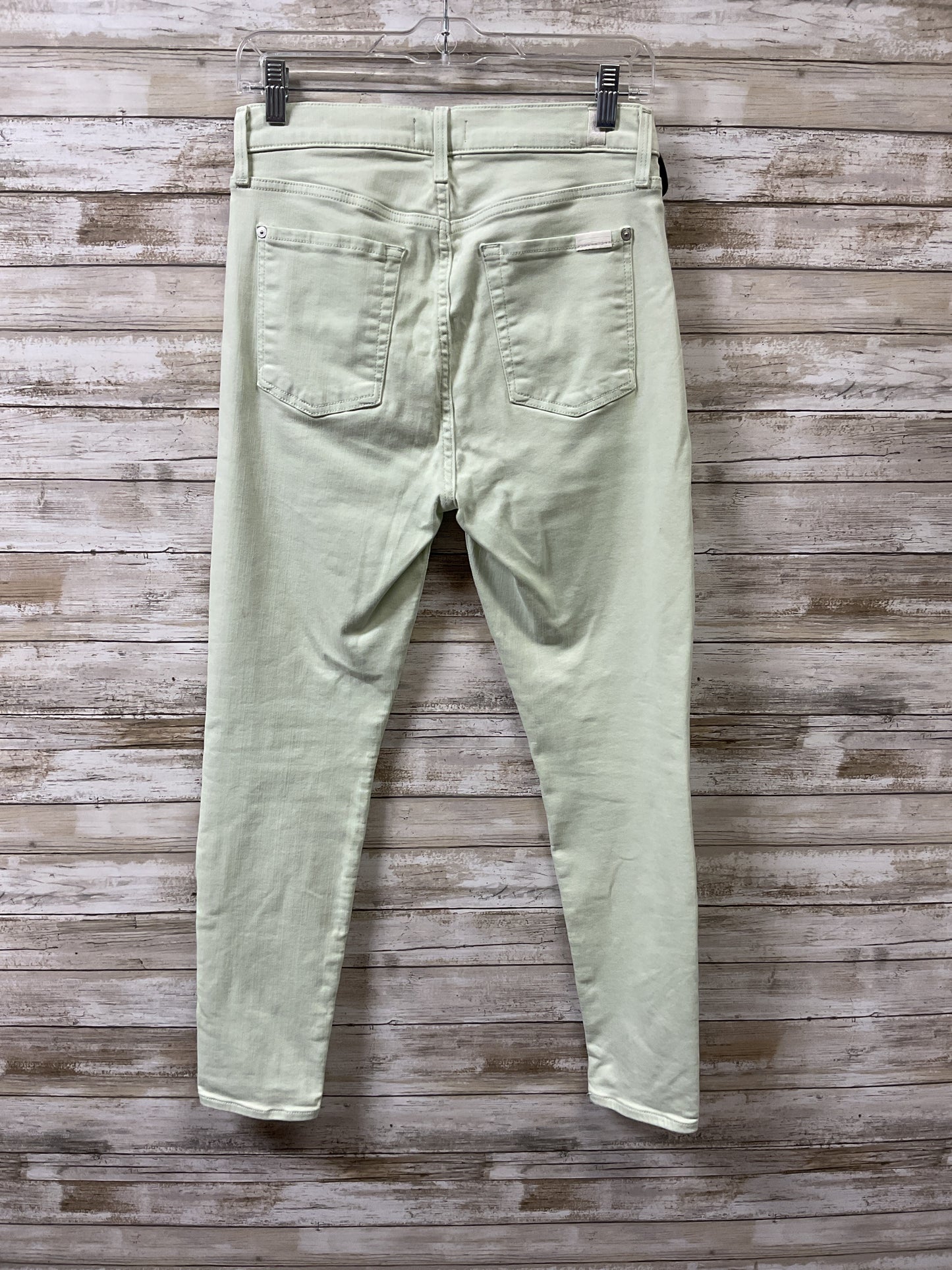 Jeans Skinny By 7 For All Mankind In Green, Size:8