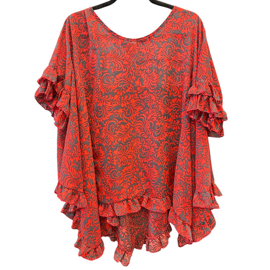 Top Ss By Clothes Mentor In Black & Red, Size:Osfm