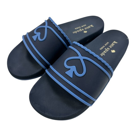 Sandals Designer By Kate Spade In Navy, Size:8