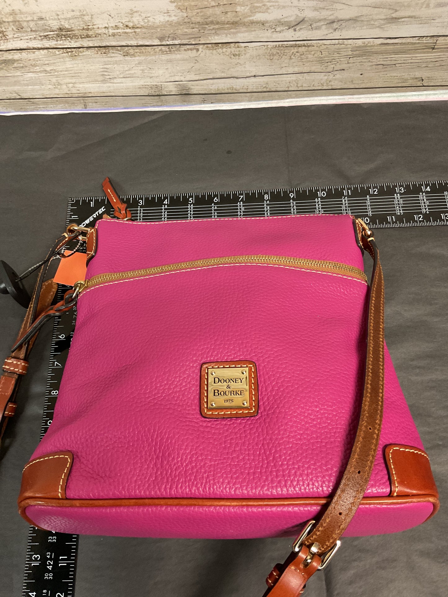 Handbag Designer By Dooney And Bourke In Pink & Tan, Size:Medium