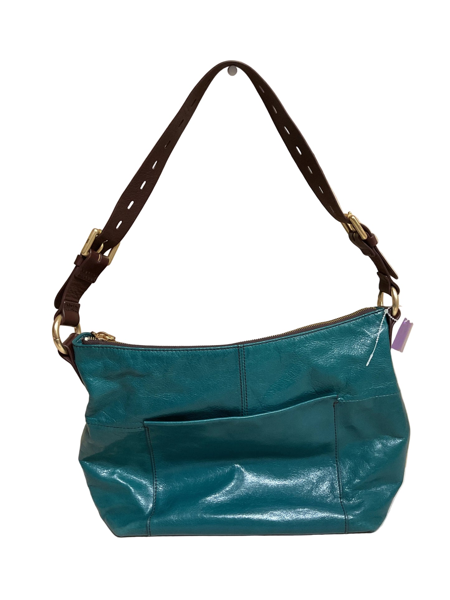 Handbag Leather By Hobo Intl In Teal, Size:Medium