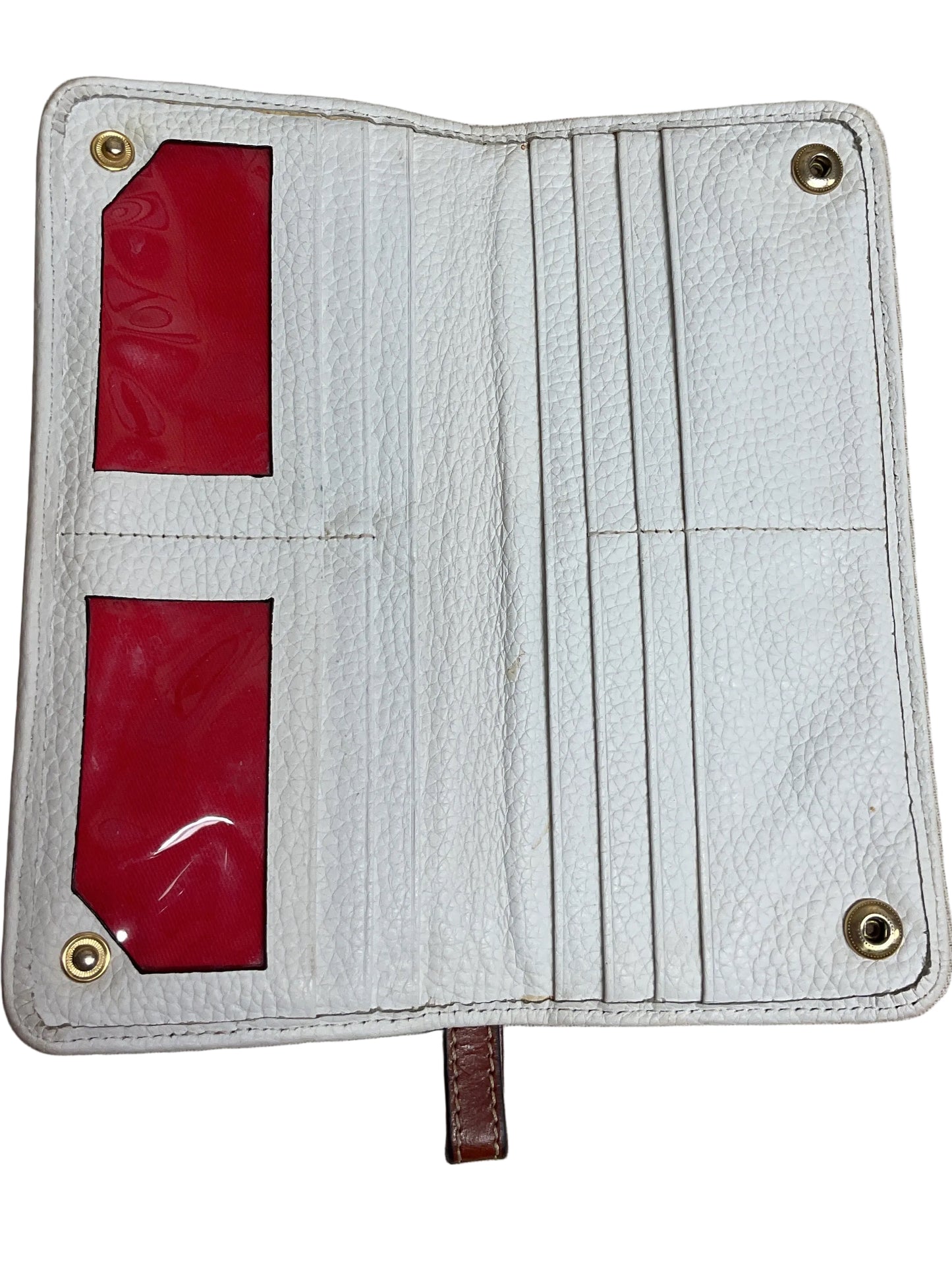 Handbag Designer By Dooney And Bourke In Brown & White, Size:Medium