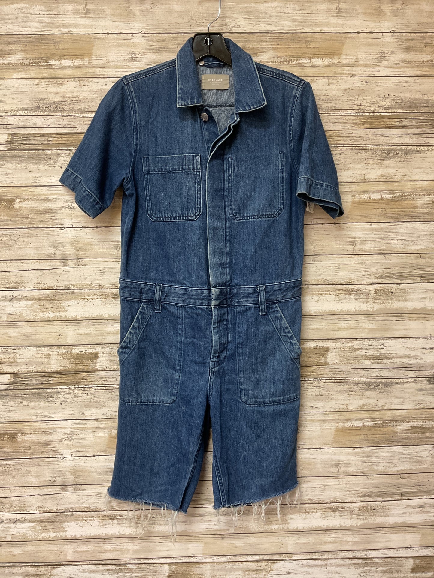 Romper By Everlane In Blue Denim, Size:2