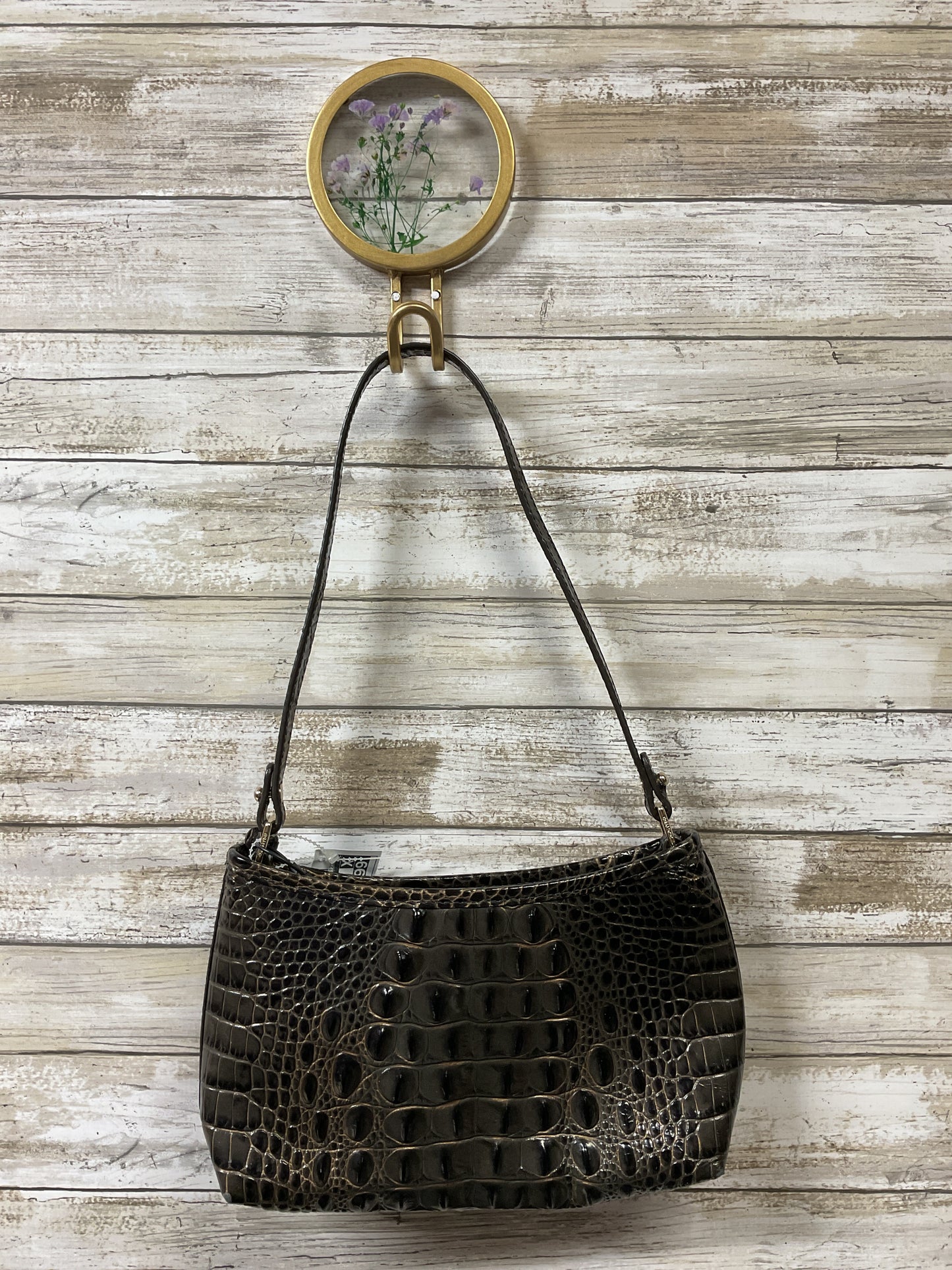 Handbag Designer By Brahmin In Green, Size:Small