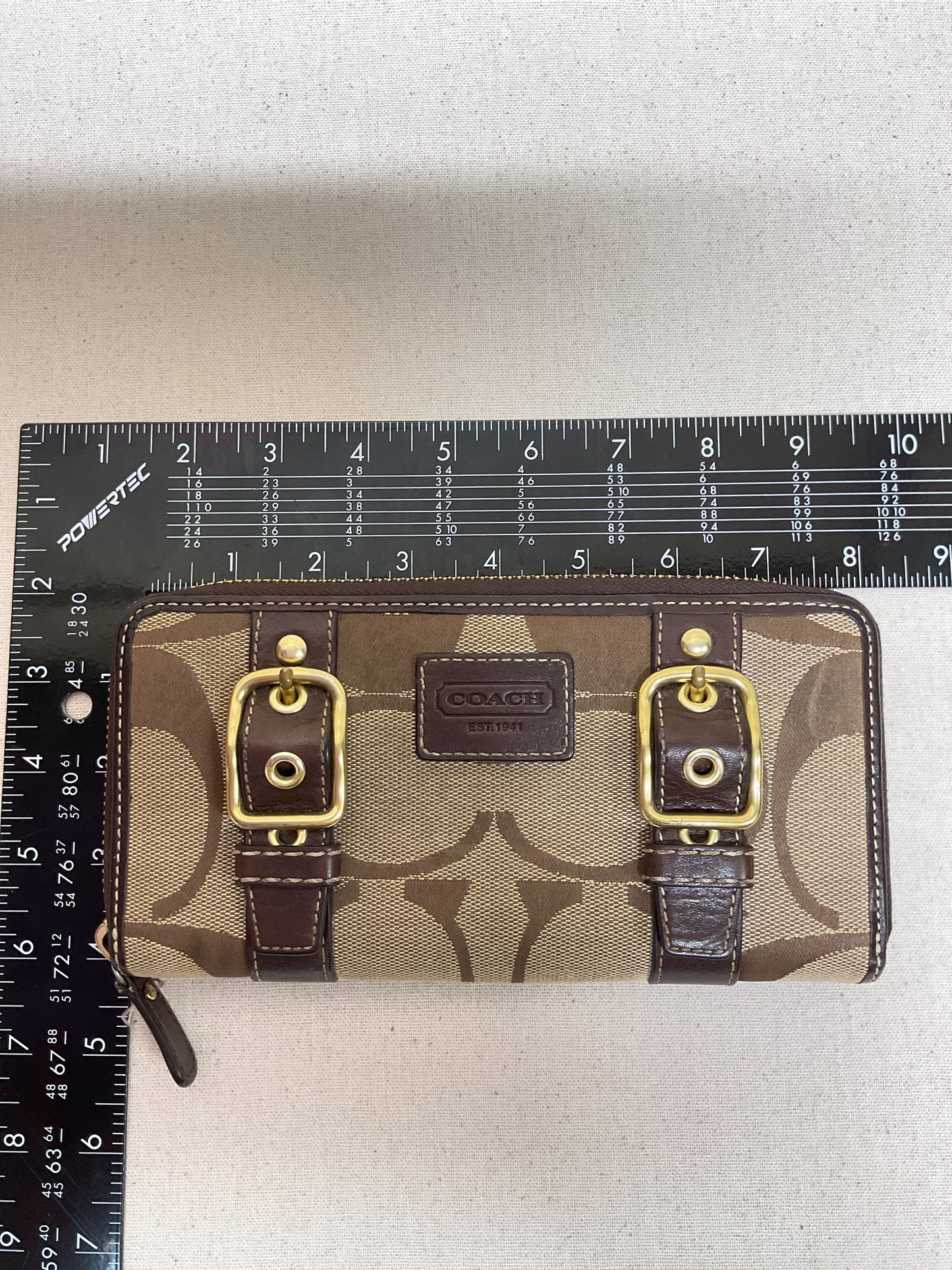 Wallet Designer By Coach In Brown, Size:Medium