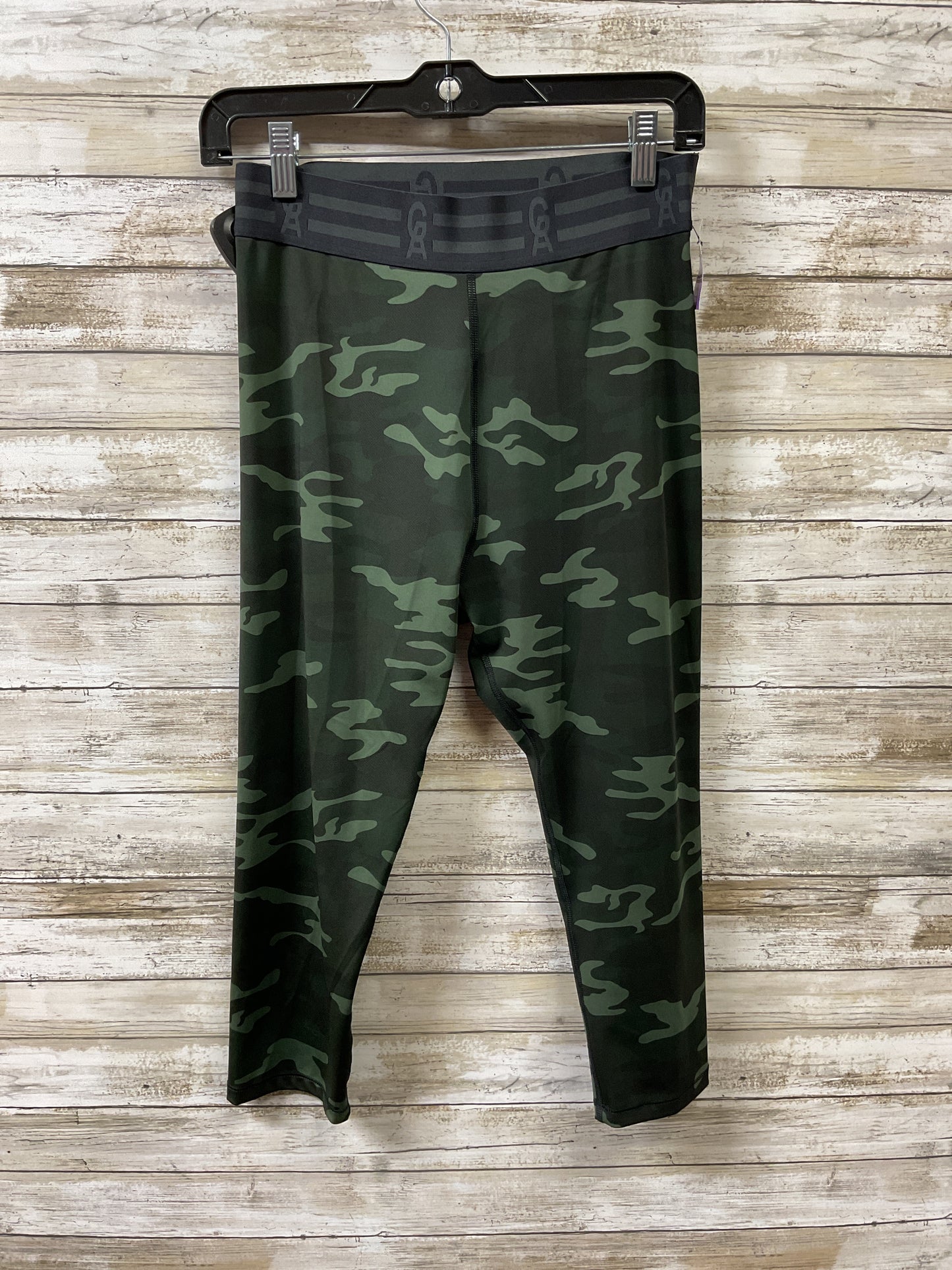 Athletic Leggings Capris By Good American In Camouflage Print, Size:L
