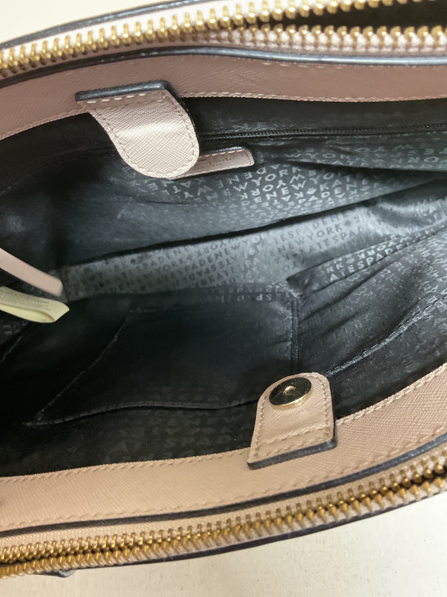 Handbag Designer By Kate Spade In Black & Pink, Size:Large