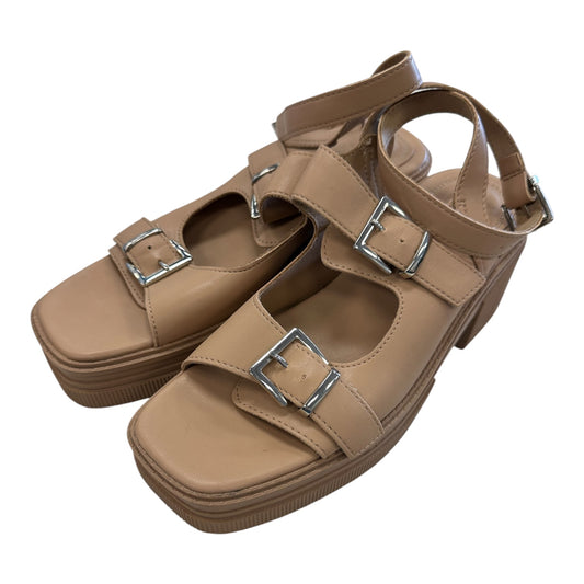 Shoes Heels Platform By Asos In Tan, Size:6