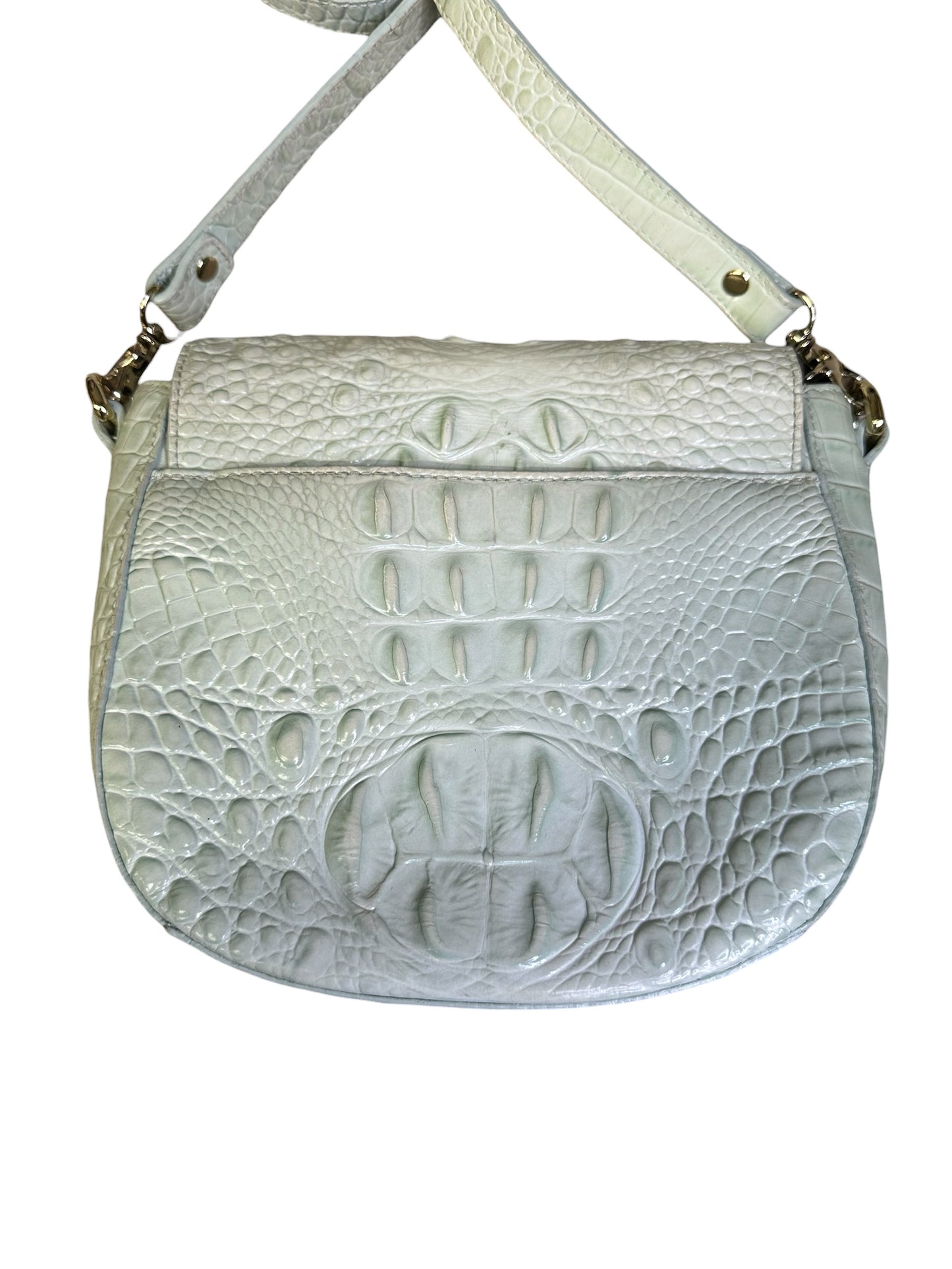 Crossbody Designer By Brahmin In Green, Size:Small