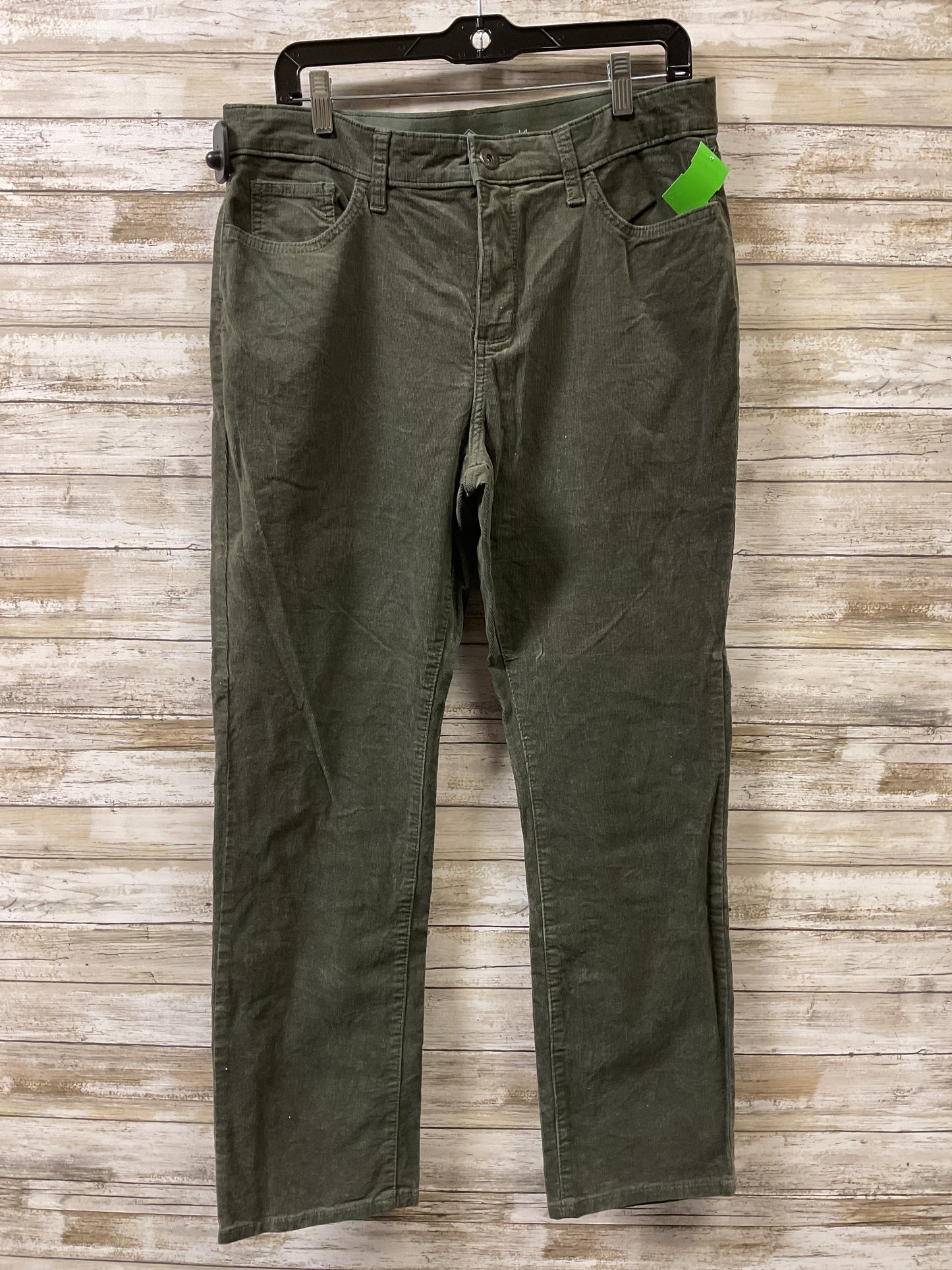 Pants Corduroy By St Johns Bay In Green, Size:14