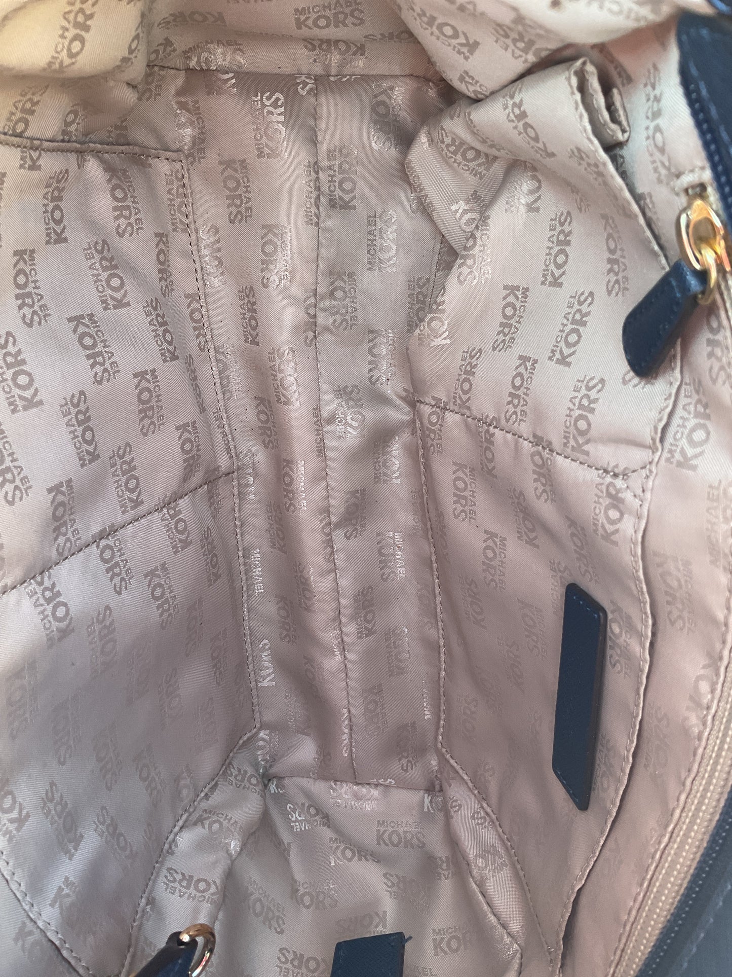 Handbag Designer By Michael Kors In Navy, Size:Medium