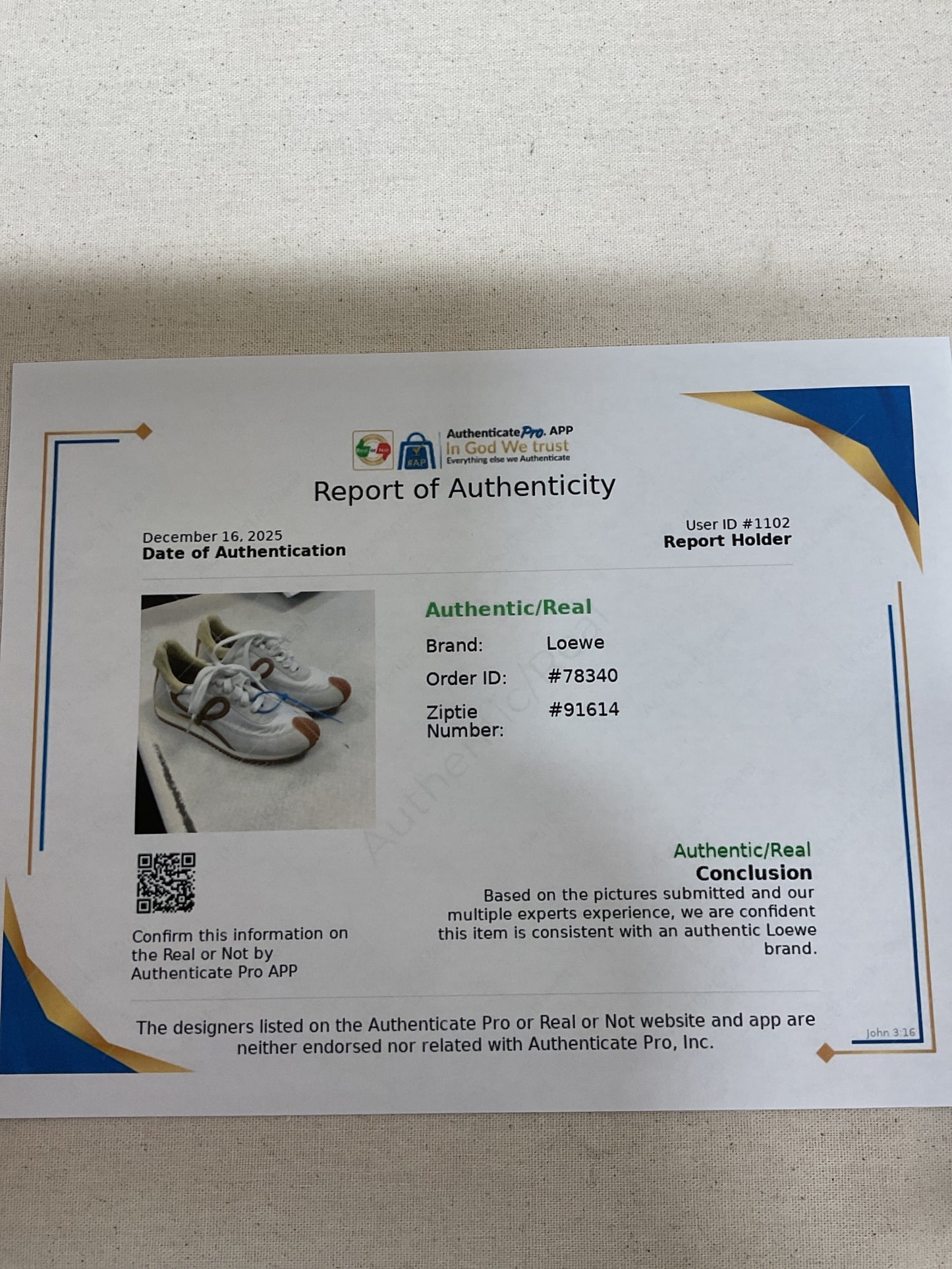 Shoes Luxury Designer By Loewe In Tan & White, Size:37