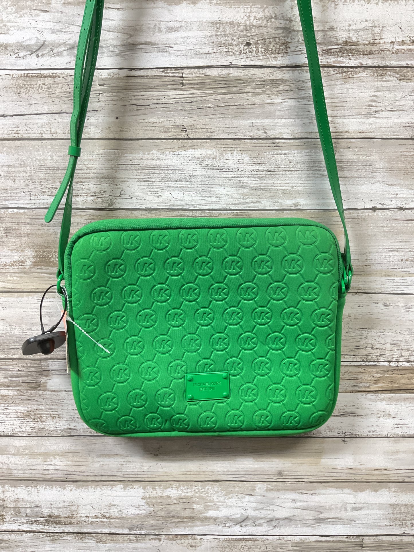 Crossbody Designer By Michael Kors In Green, Size:Medium