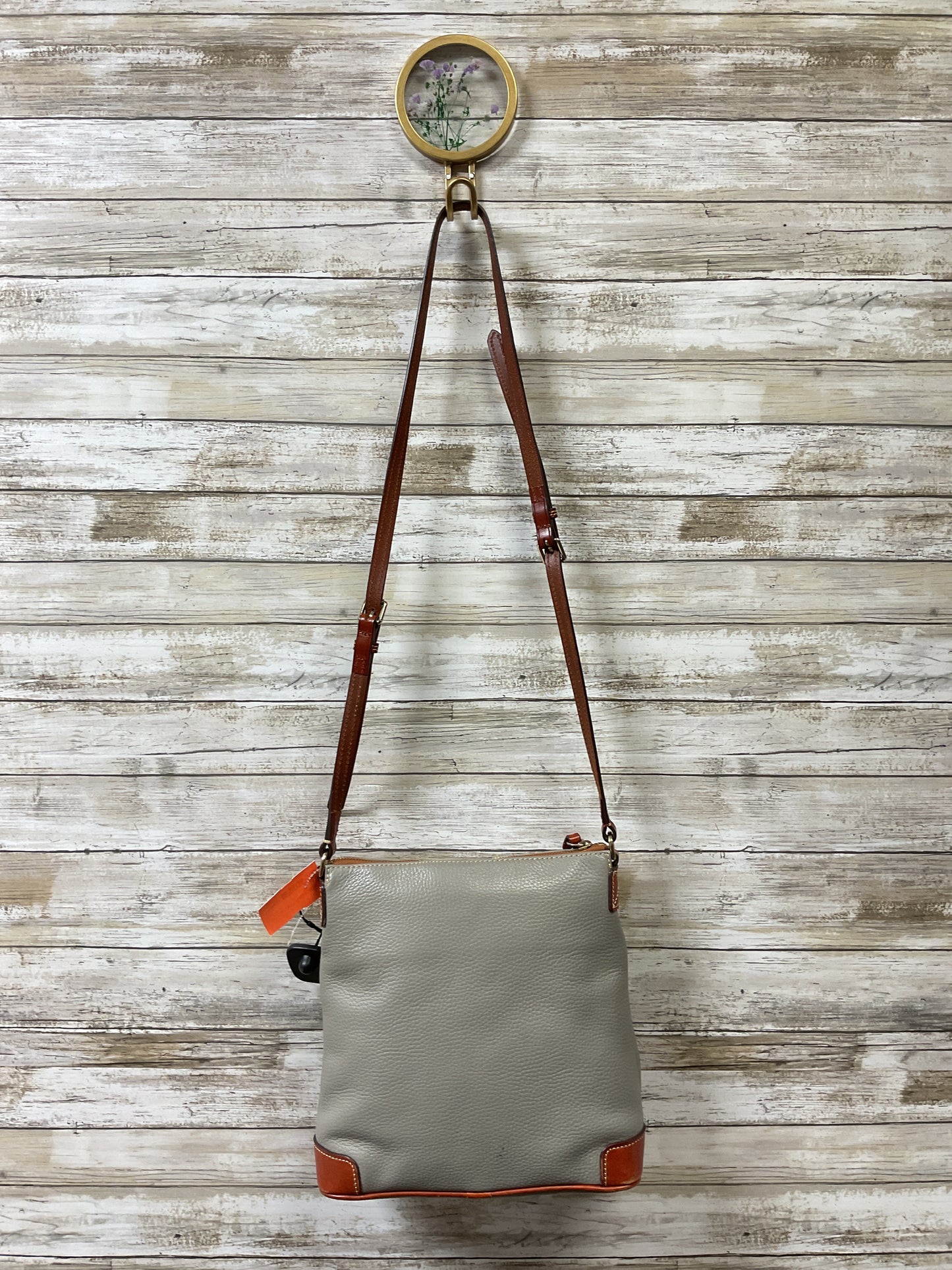 Crossbody Designer By Dooney And Bourke In Grey, Size:Medium