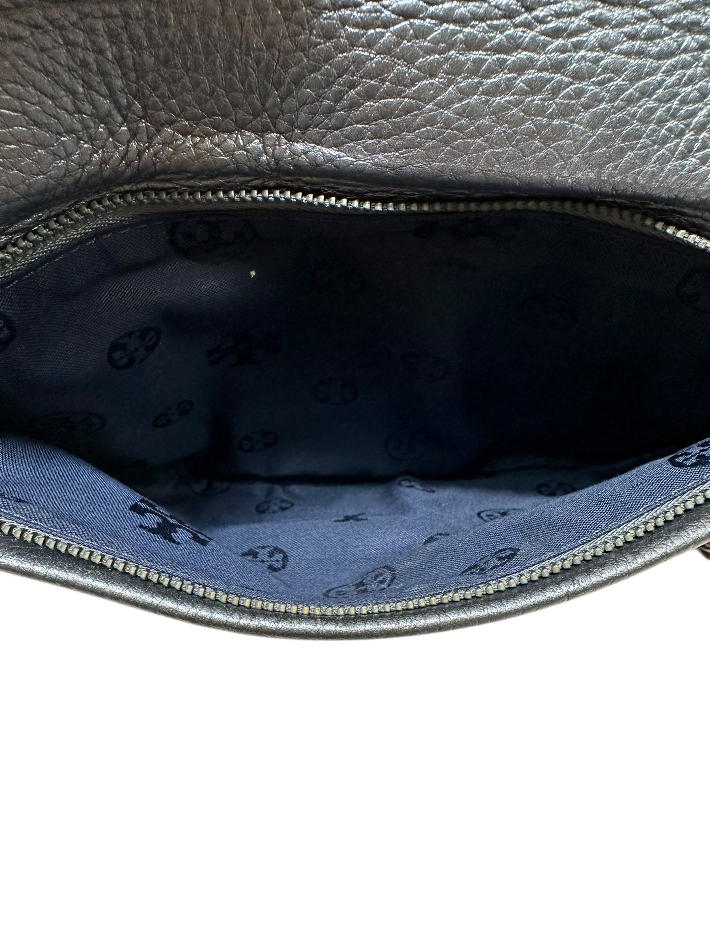 Handbag Designer By Tory Burch In Grey, Size:Medium