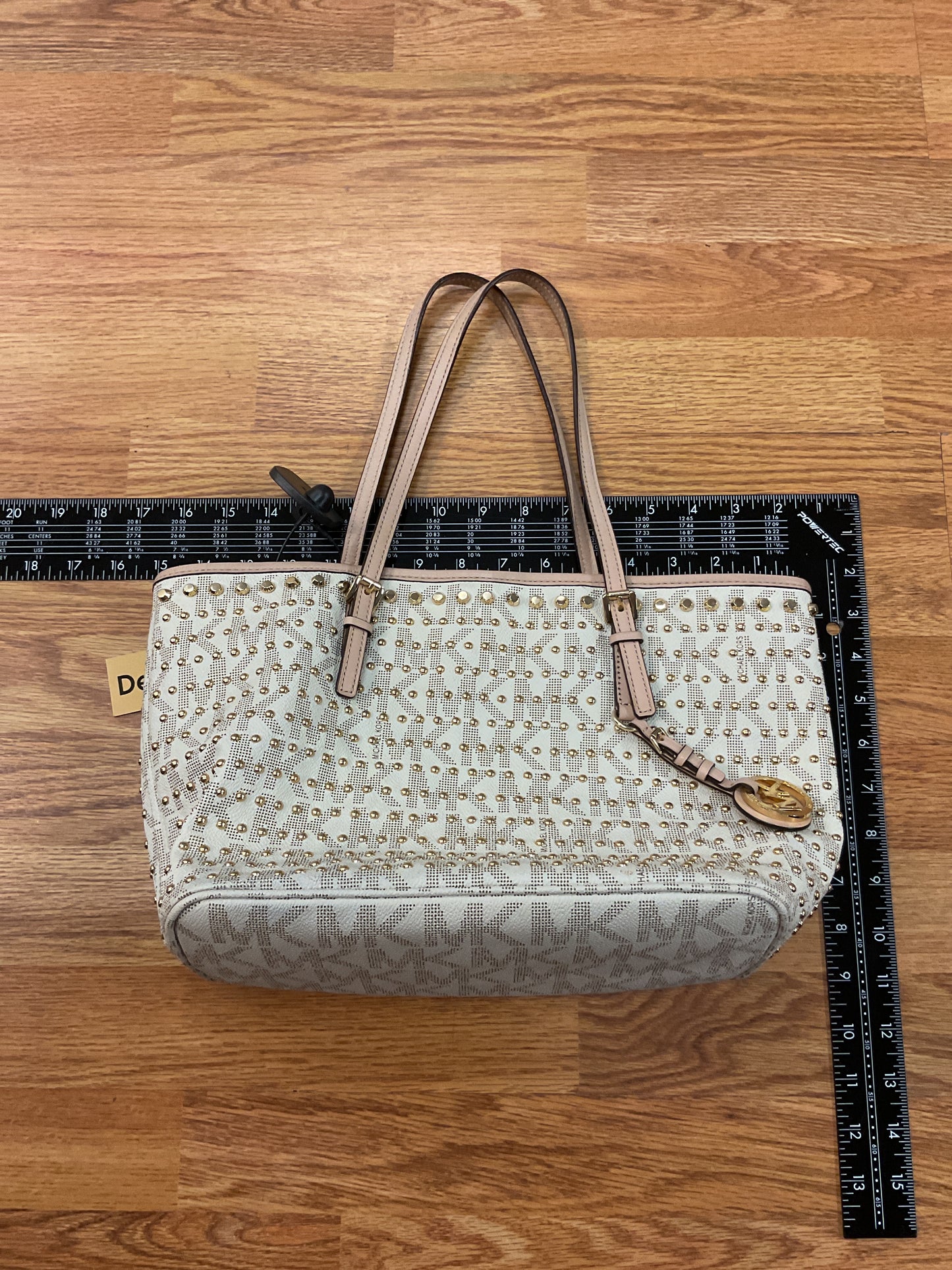 Handbag By Michael By Michael Kors In Cream, Size:Medium