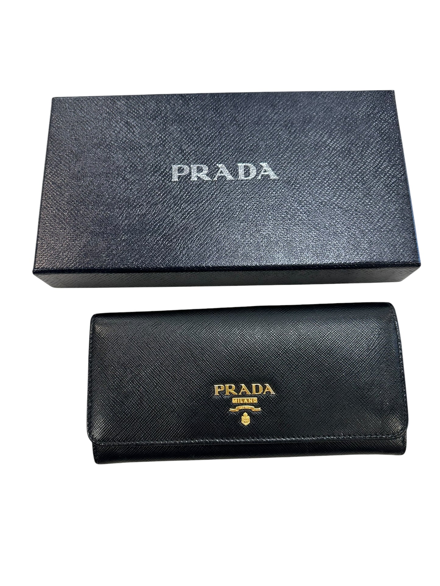 Wallet Luxury Designer By Prada In Black, Size:Large