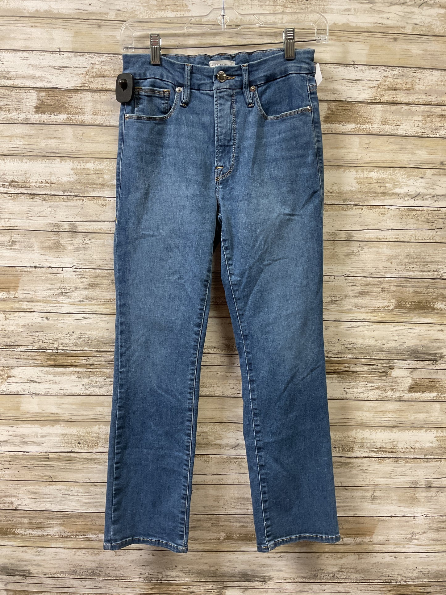 Jeans Straight By Good American In Blue Denim, Size:4