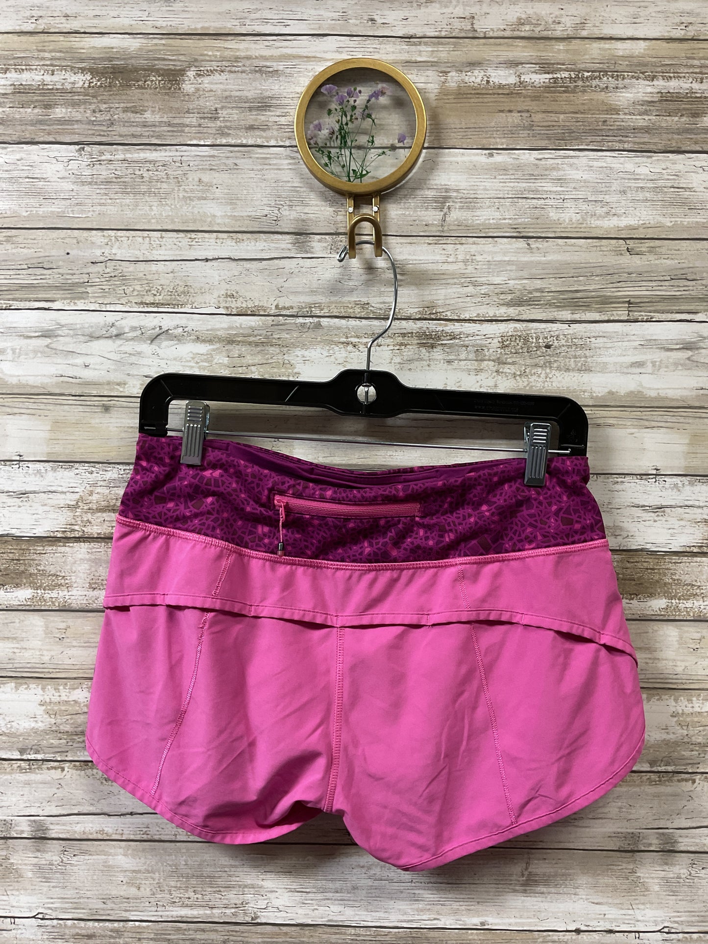 Athletic Shorts By Lululemon In Pink, Size:4