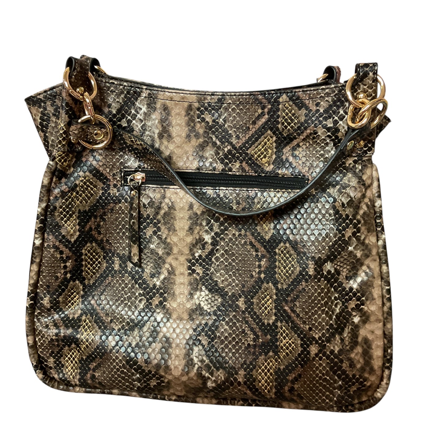 Handbag By Jessica Simpson In Snakeskin Print, Size:Large