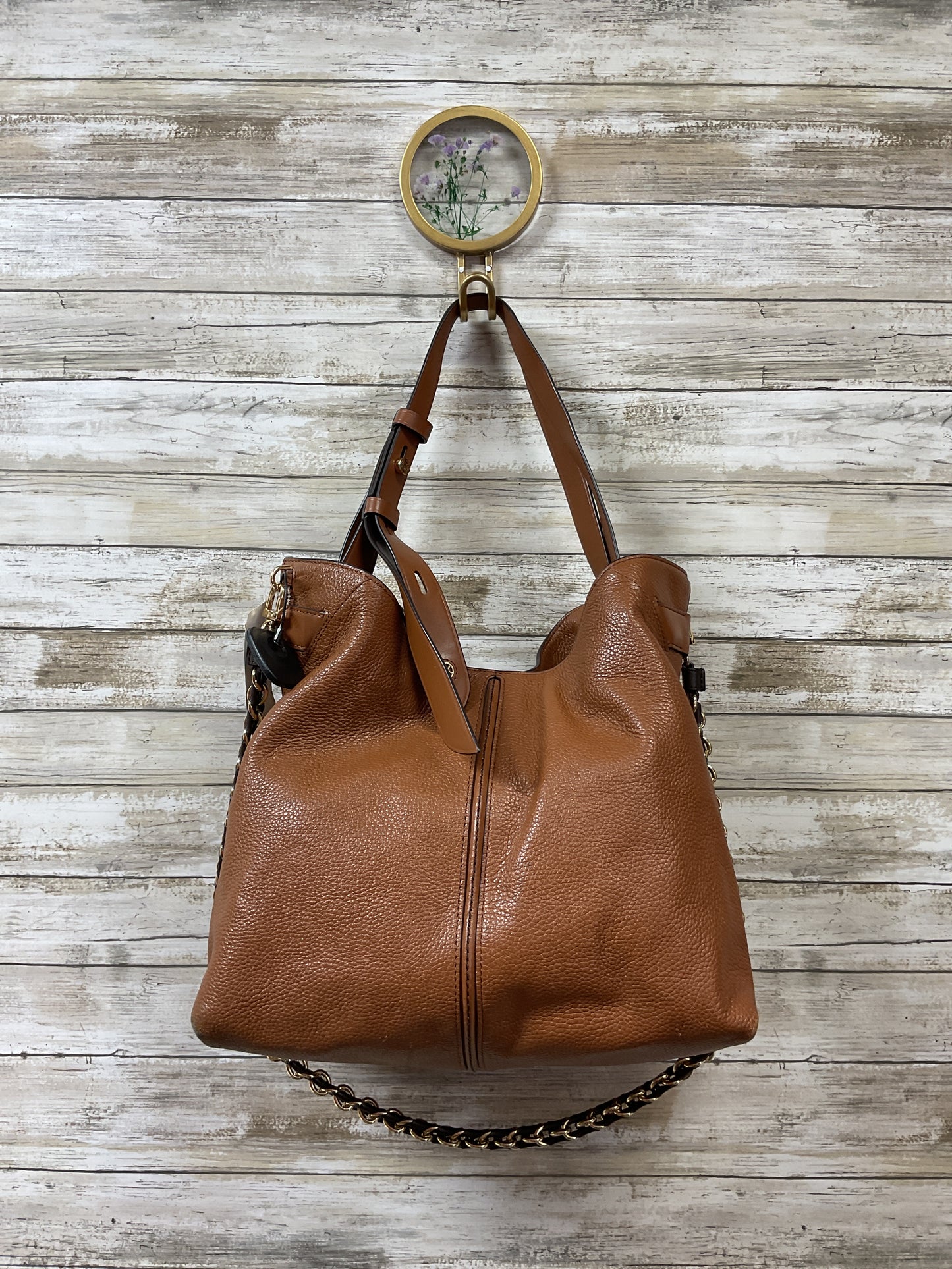 Handbag Designer By Michael Kors In Brown, Size:Large