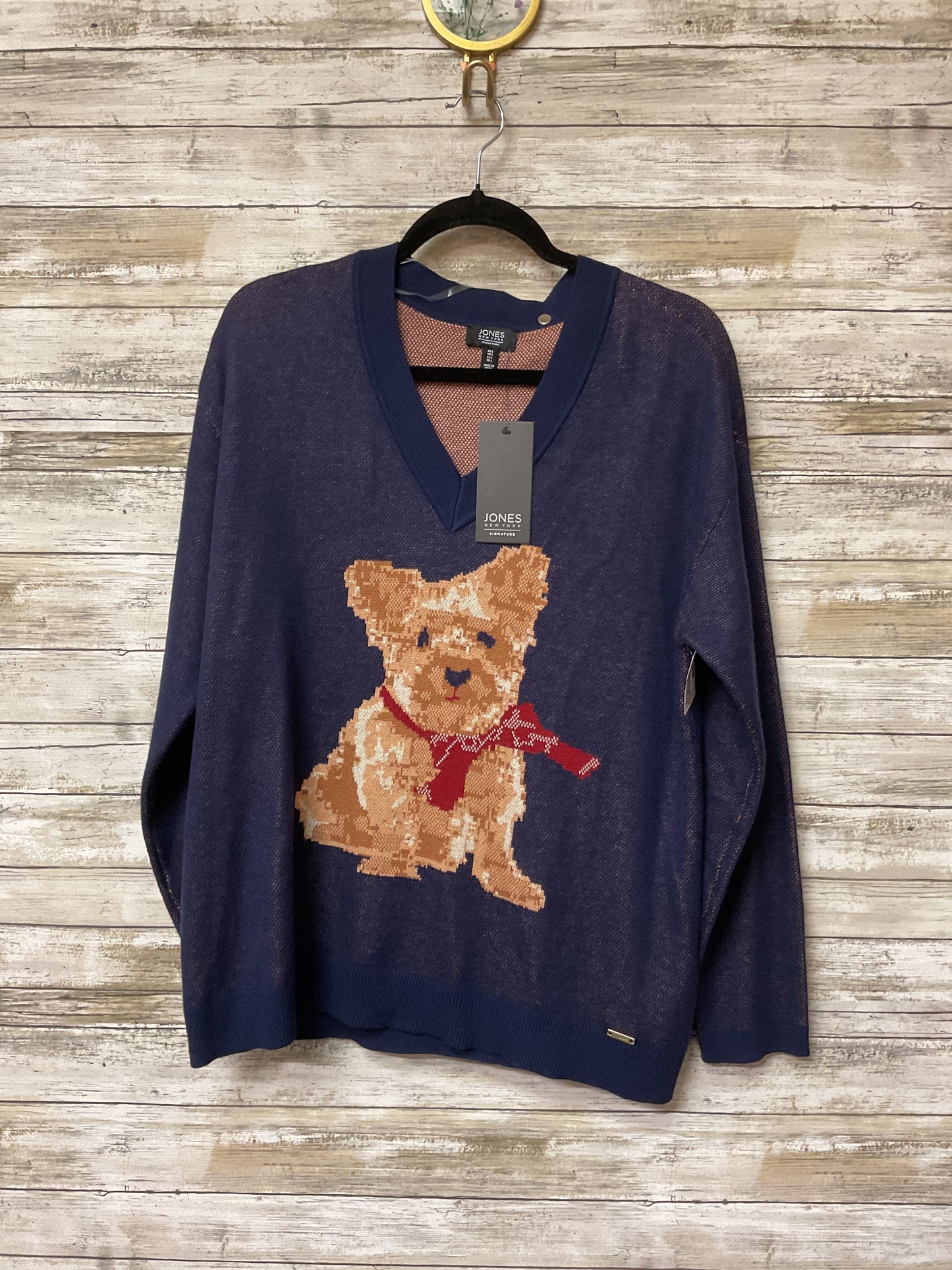 Sweater By Jones New York In Blue, Size:L