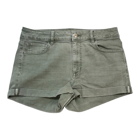 Shorts By American Eagle In Green Denim, Size:12