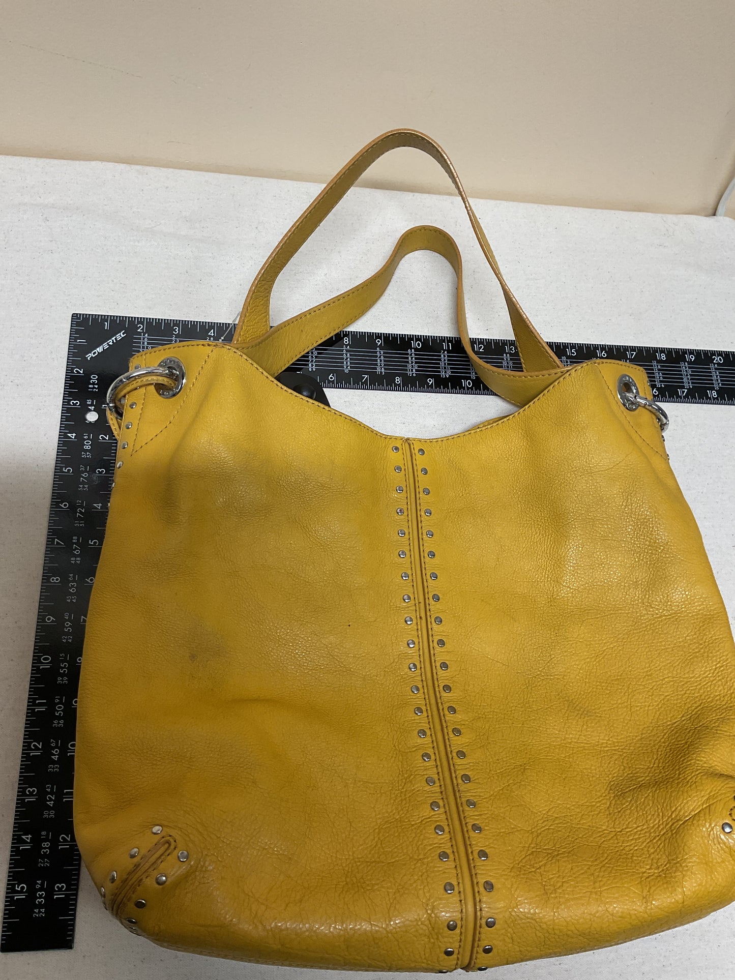 Handbag Leather By Michael By Michael Kors In Yellow, Size:Large