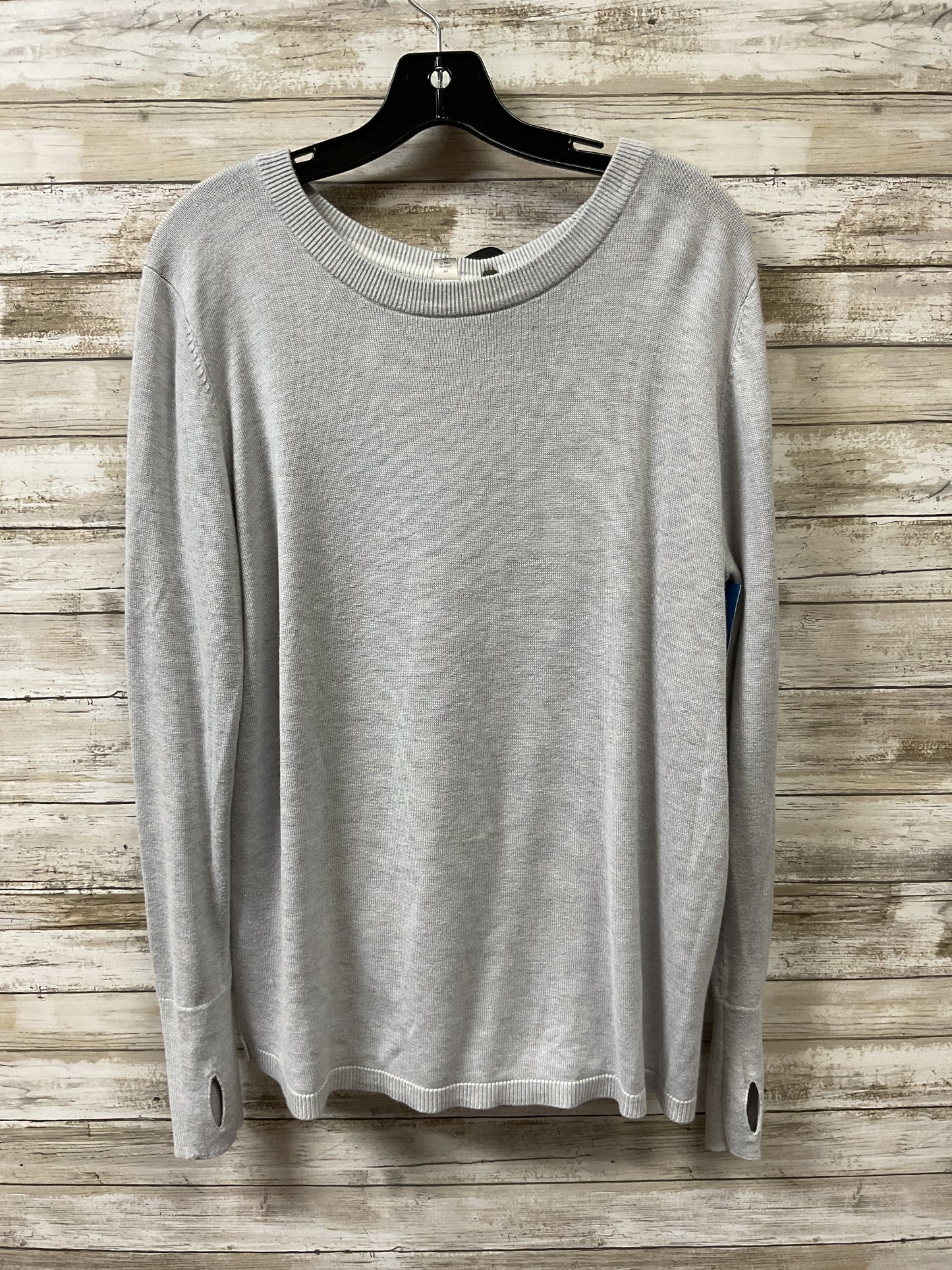 Athletic Top Ls Crewneck By Lululemon In Grey, Size:12