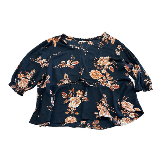 Top Ls By Maurices In Blue & Orange, Size:3X