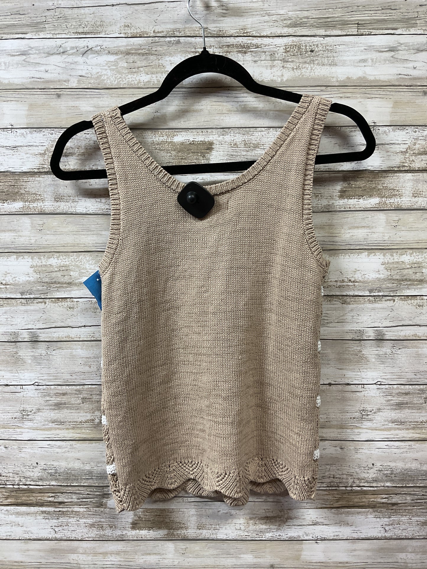 Top Sleeveless By Lc Lauren Conrad In Brown & White, Size:Xs