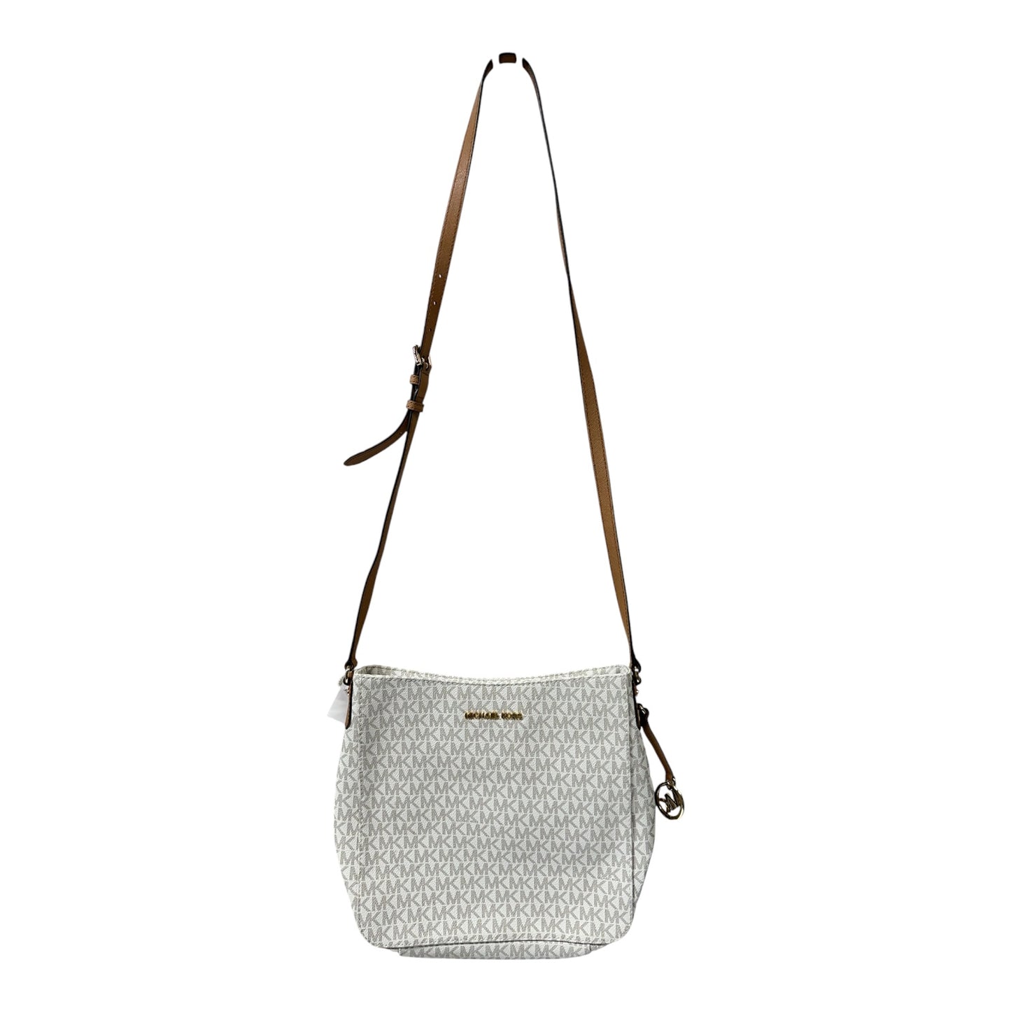 Crossbody Designer By Michael Kors In White, Size:Medium