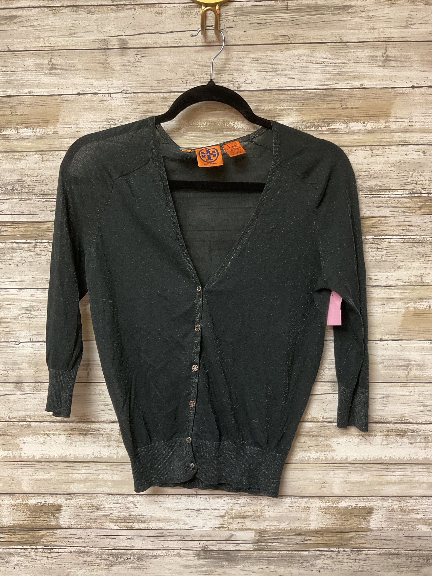 Sweater Cardigan Designer By Tory Burch In Grey, Size:Xs