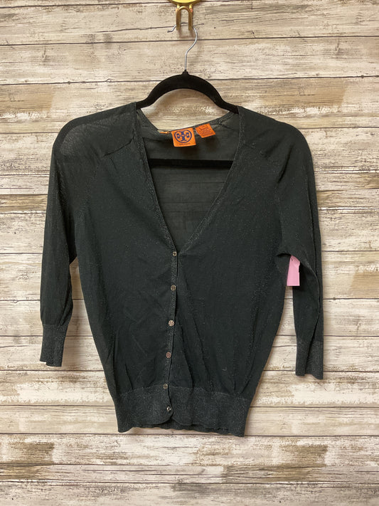Sweater Cardigan Designer By Tory Burch In Grey, Size:Xs