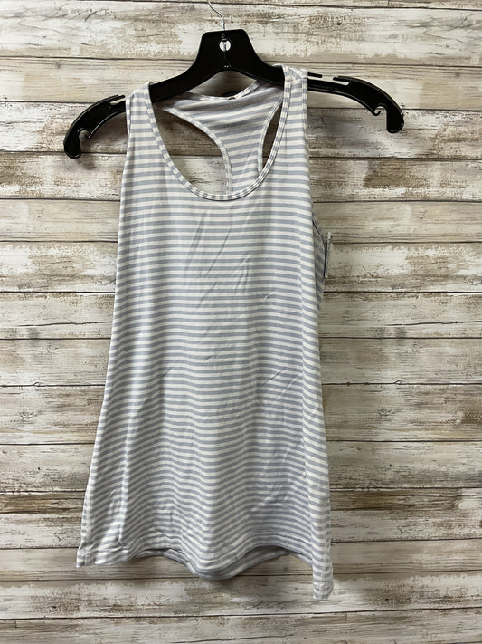 Athletic Tank Top By Lululemon In Grey & White, Size:M