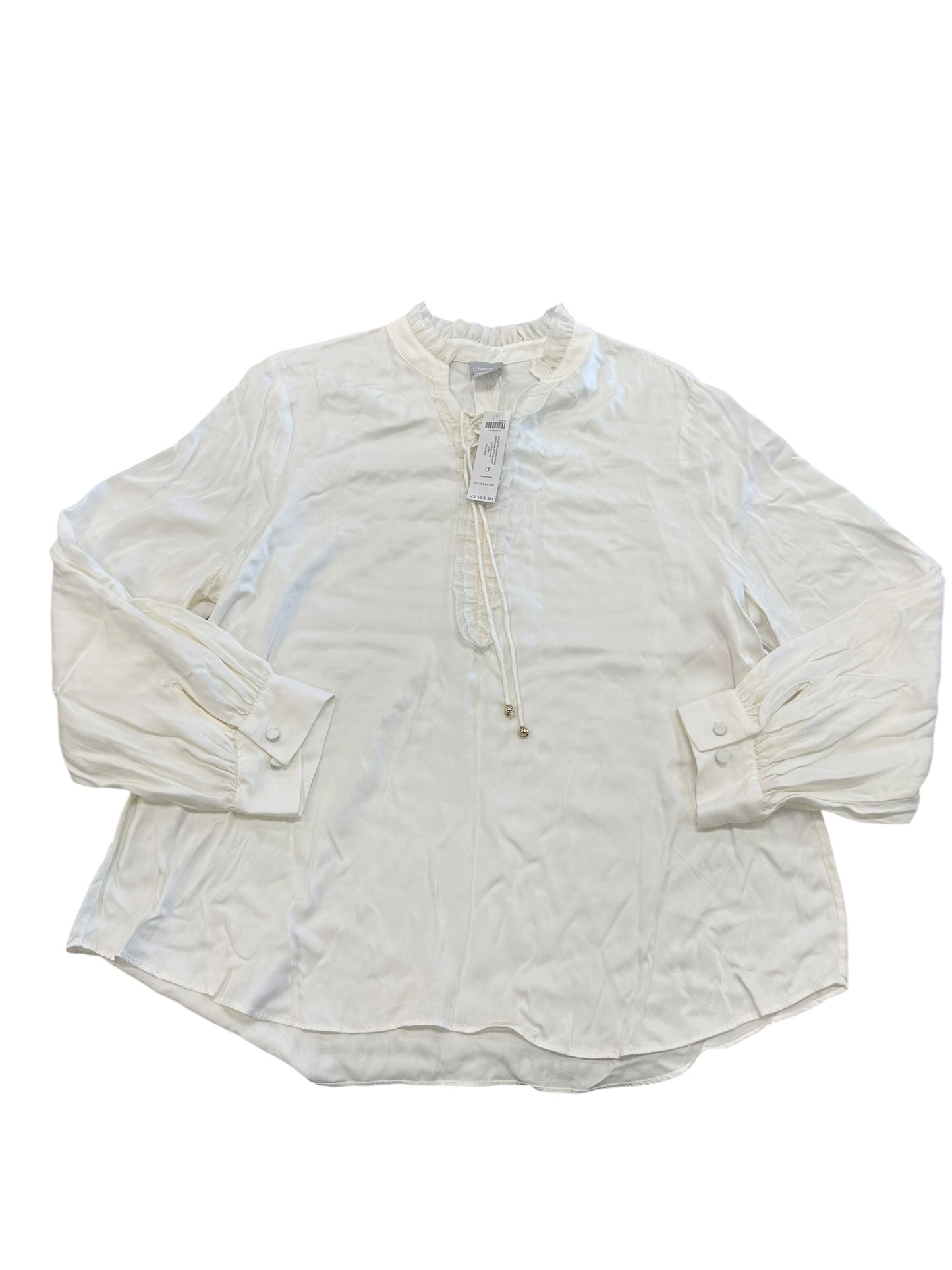 Top Ls By Chicos In White, Size:Xl