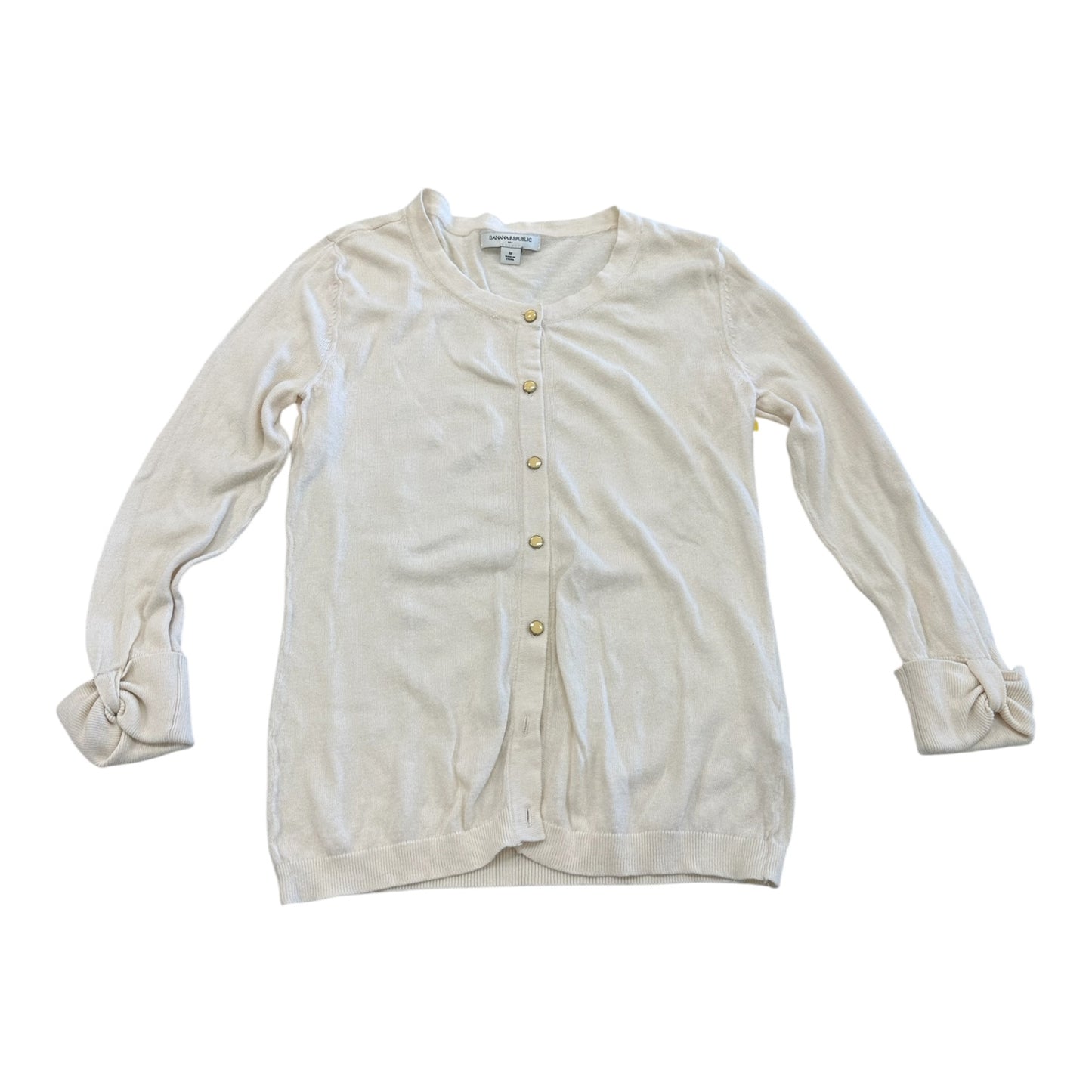 Cardigan By Banana Republic In Cream, Size:M