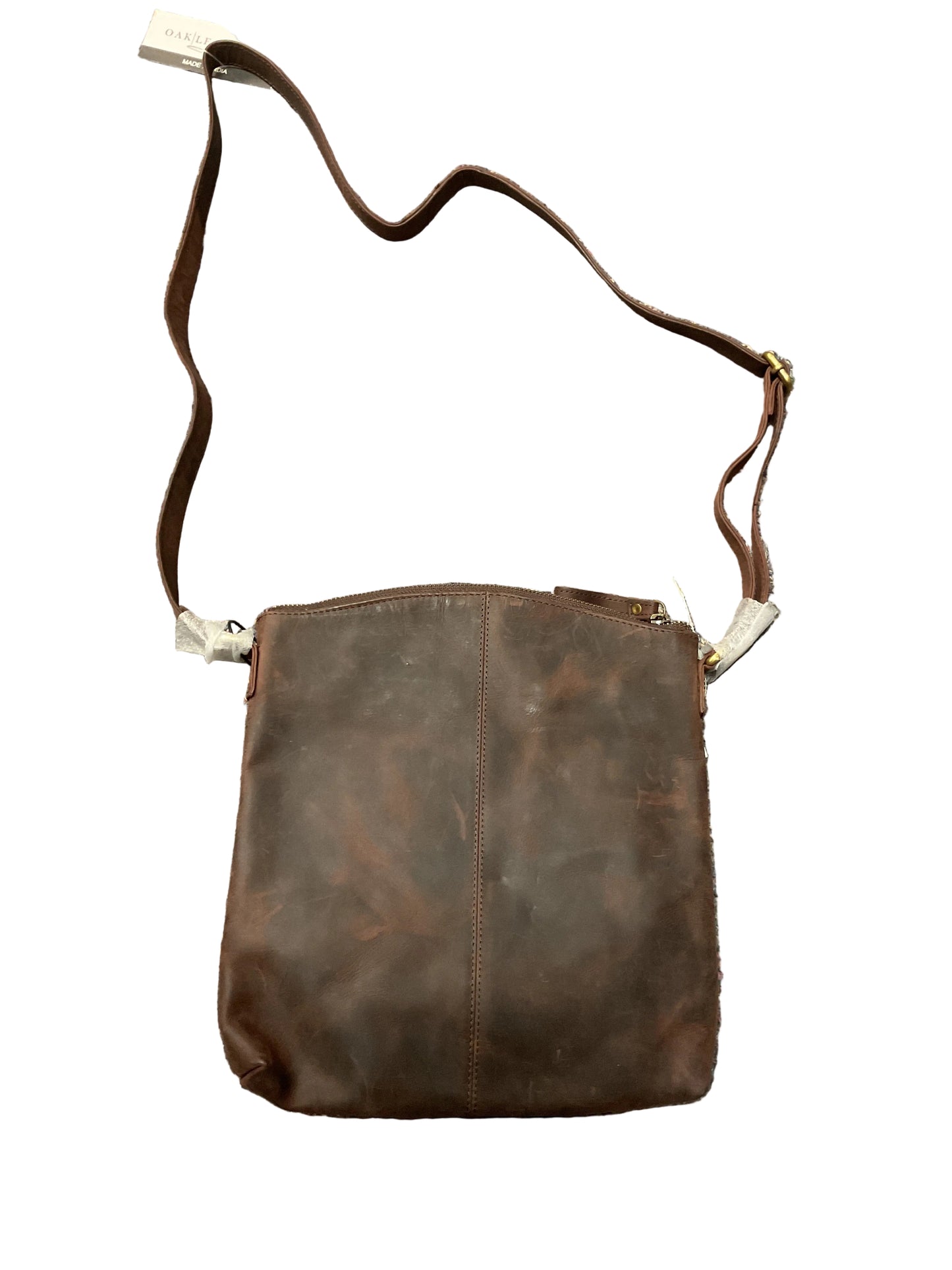Crossbody Leather By Clothes Mentor In Brown, Size:Small