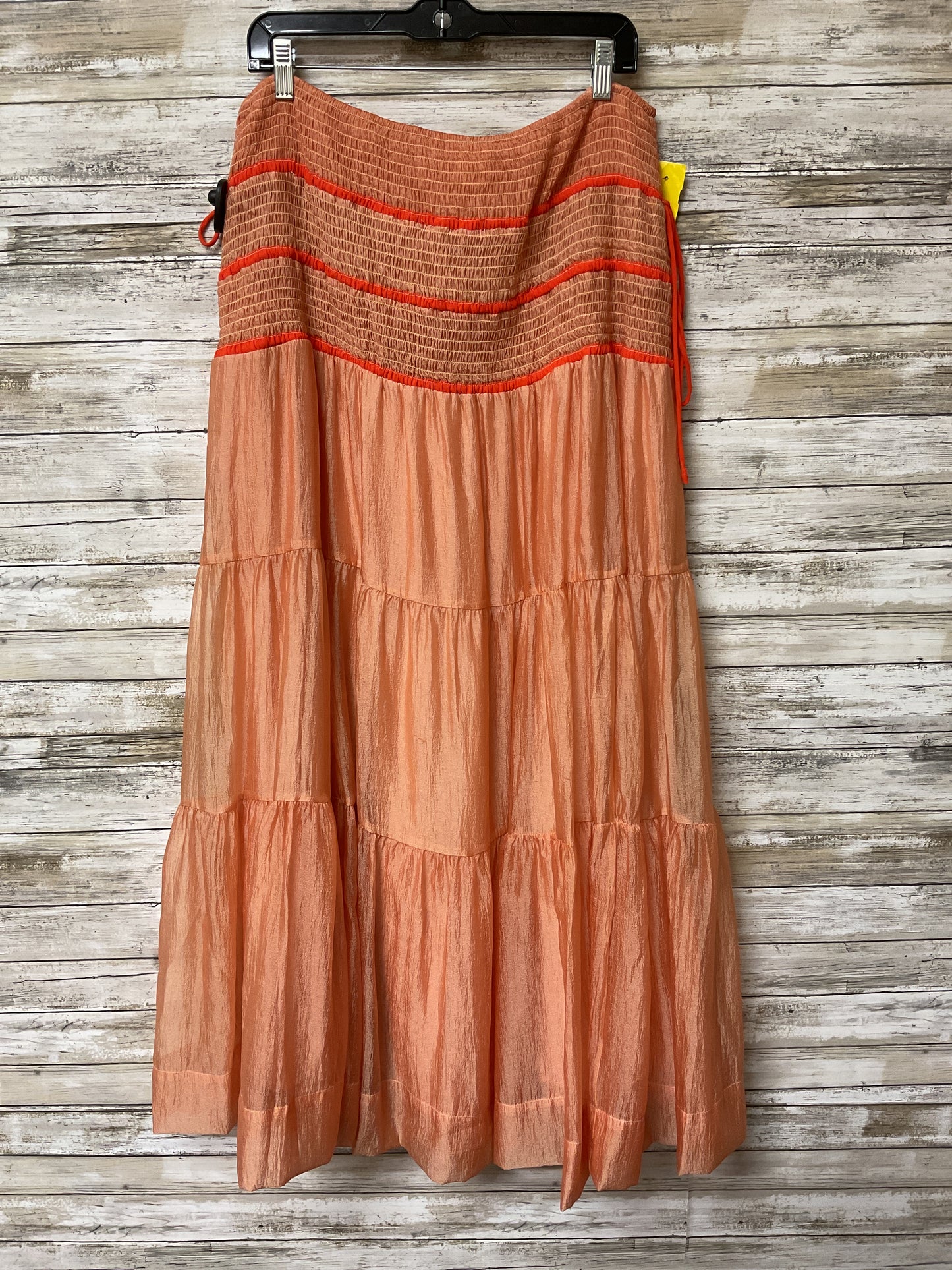 Skirt Maxi By Anthropologie In Orange, Size:Xl